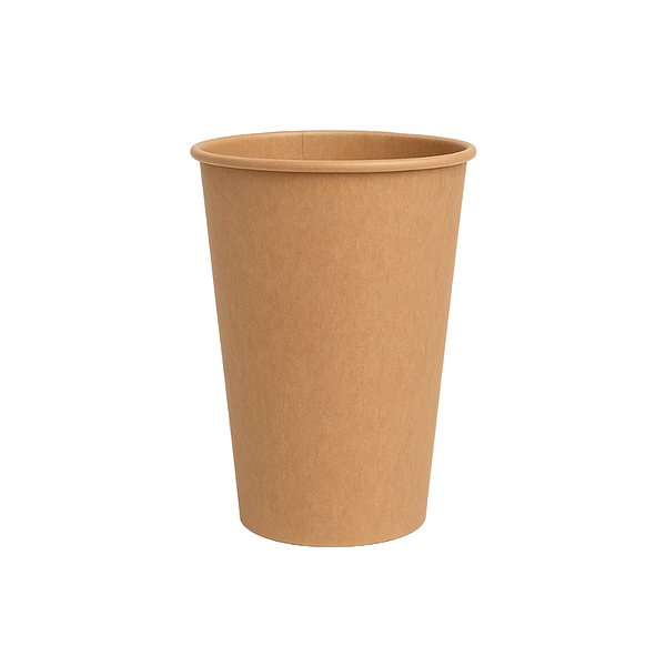 Bicchieri carta bio avana 430ml, confezione 100 pezzi.