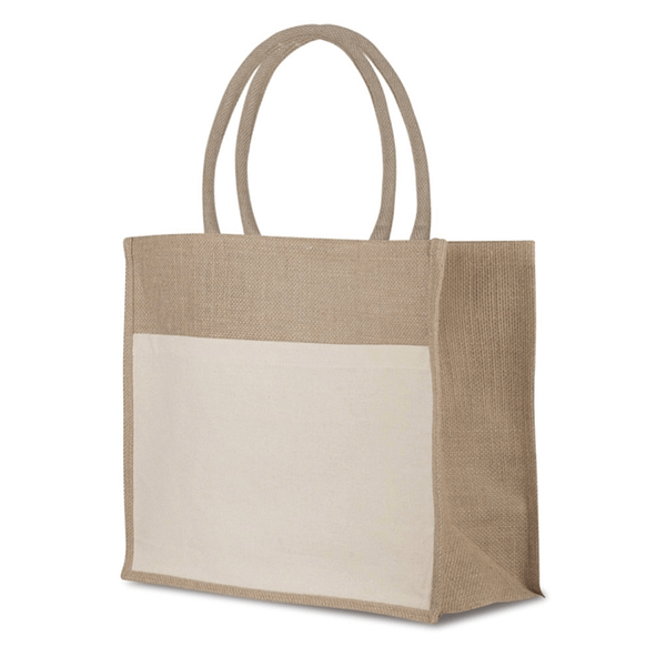 Borsa juta e cotone 40+35x17 cm