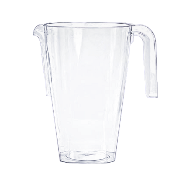 Brocche acqua impilabili in policarbonato trasparente, set da 12, capacità 1540 ml ciascuna.