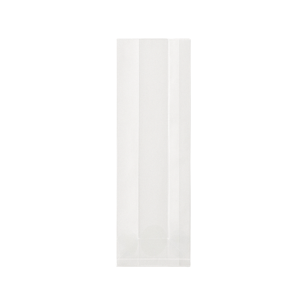 Bustina trasparente compostabile Natureflex 10x5x35 cm, confezione da 1000 pezzi.
