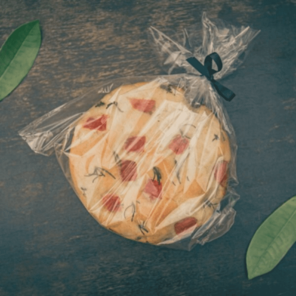 Bustine trasparenti personalizzate Natureflex 10+6x30 cm per alimenti