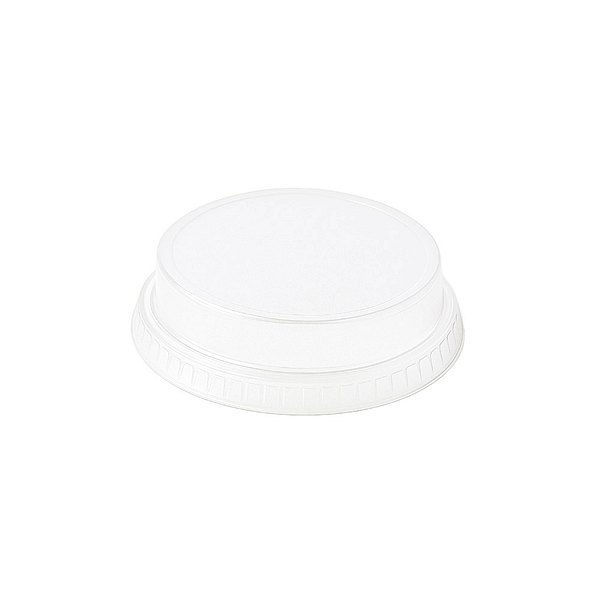 Coperchio piatto trasparente con foro per bicchiere PLA 300 ml