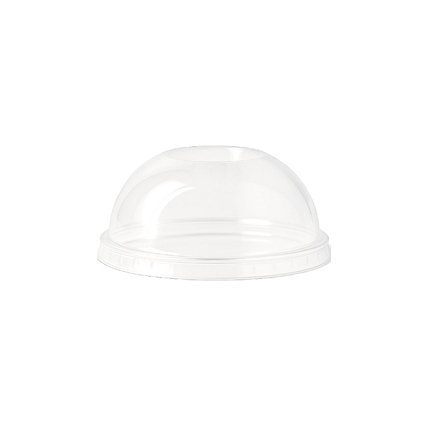 Coperchio a cupola compostabile senza foro per bicchieri da 9,5 cm