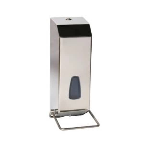 Dispenser sapone acciaio azionamento a gomito
