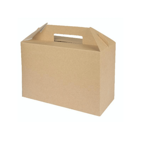 Doggy bag ecologica in cartoncino riciclabile dimensioni 26.5x12.8x18 cm confezione da 125 pezzi.