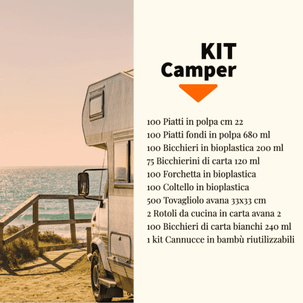 Kit camper monouso compostabile