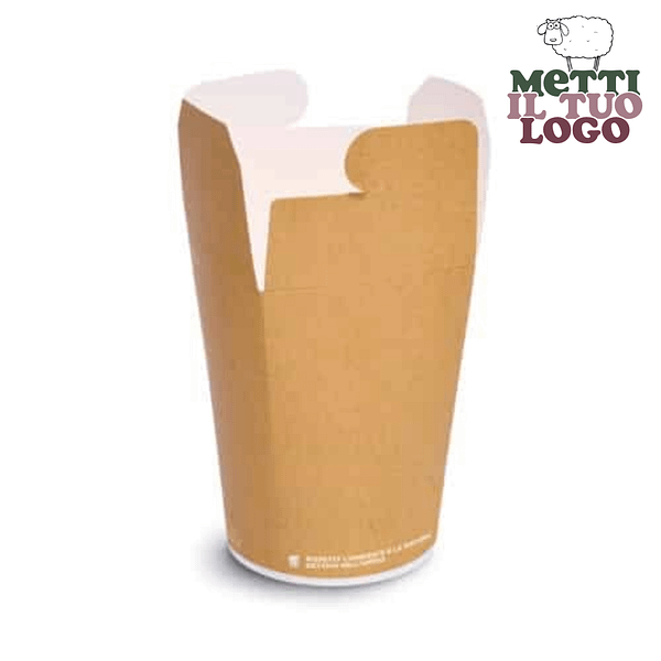 Noodle box personalizzato compostabile cartoncino 750 ml