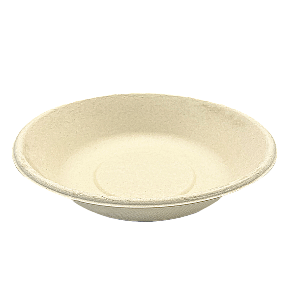 Piatti fondi compostabili avana, confezione da 100 pezzi, ecologici.