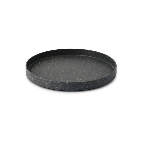 Piatti plastica rigida rinnovabile neri 24 cm