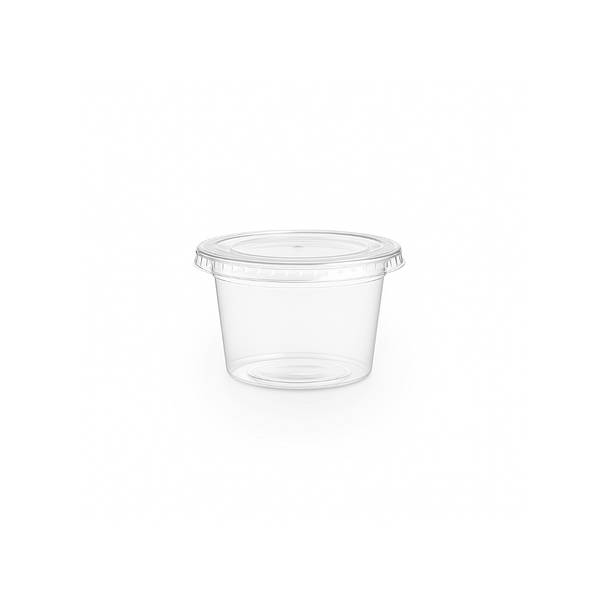 Porta salsa compostabili 30 ml con coperchio