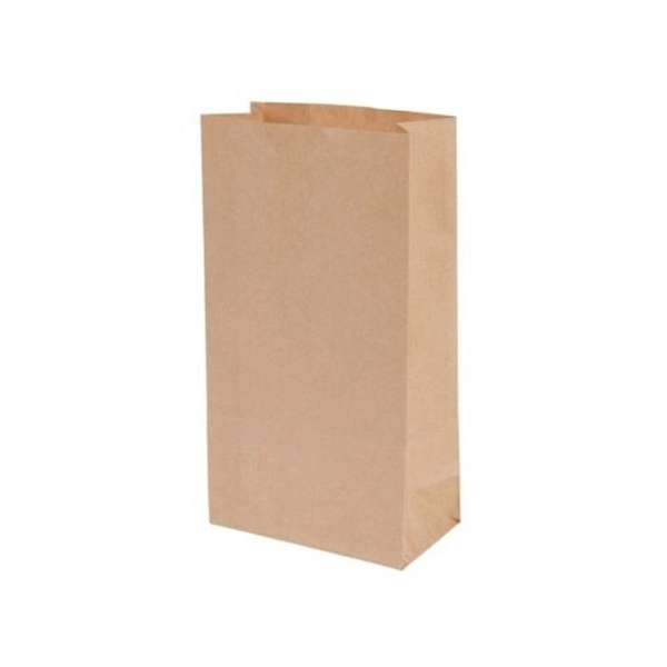 Sacchetti piccoli in carta kraft avana, dimensioni 9,5x6x16 cm, confezione da 500 pezzi.