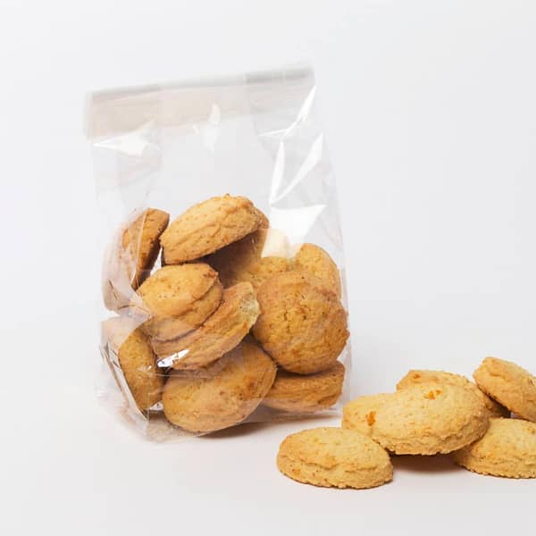 Sacchetti compostabili per alimenti in Natureflex™ 80+50x240 mm, per uso alimentare