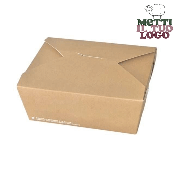 Scatole personalizzate alimenti rivestimento ecologico 1350 ml