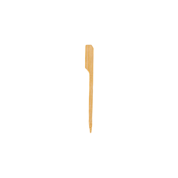 Stecchino in bambù naturale, 9 cm, ideale per finger food e aperitivi eco-friendly.