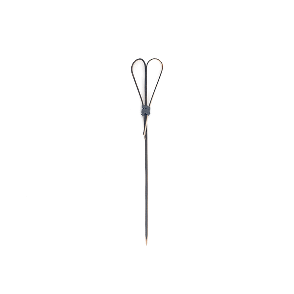 Stecchino in bamboo nero design cuore 15 cm.