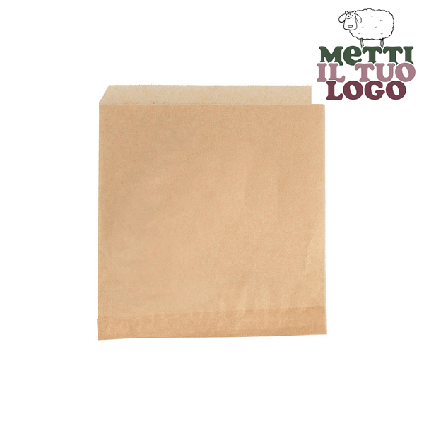 Tasca fritti personalizzata compostabile antiunto 17x17 cm