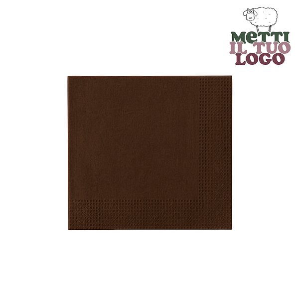 Tovaglioli ristorante personalizzati 40x40 cm color cioccolata
