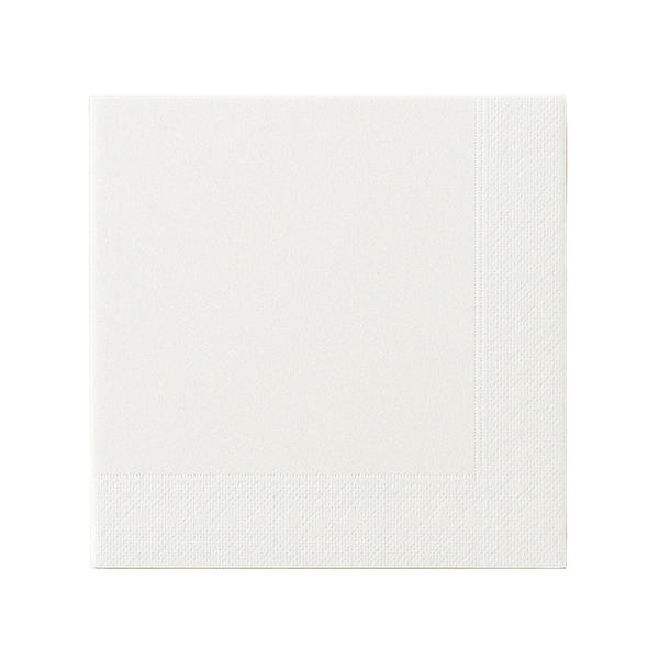 Tovagliolo in ovatta bianco 25x25 cm