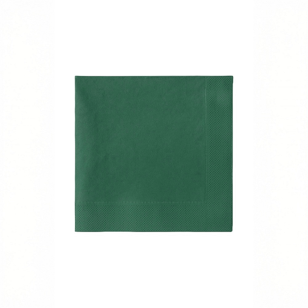 Tovaglioli piccoli in carta verde 24x24 cm a 2 veli per uso professionale