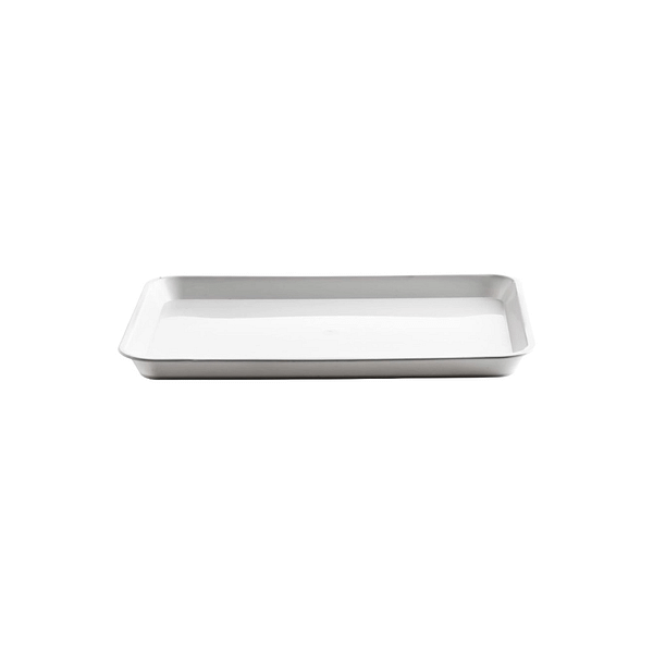 Vassoi bar infrangibili bianchi rettangolari 27x20 cm, 10 kg. Realizzati in materiale resistente e durevole, con superficie antiscivolo per un trasporto sicuro e stabile. Ideali per un uso professionale intensivo.