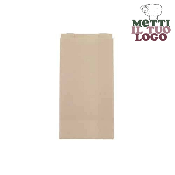 Sacchetto antiunto in carta personalizzato dimensioni 12+6x24 cm