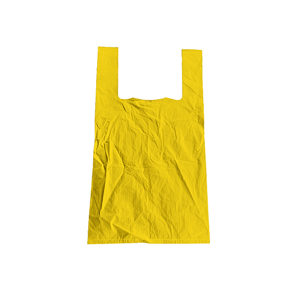 Sacchetti plastica compostabile gialli 27x14x50 cm
