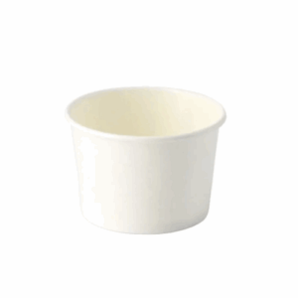 Coppette gelato cartoncino bianco 175ml confezione 100 pezzi