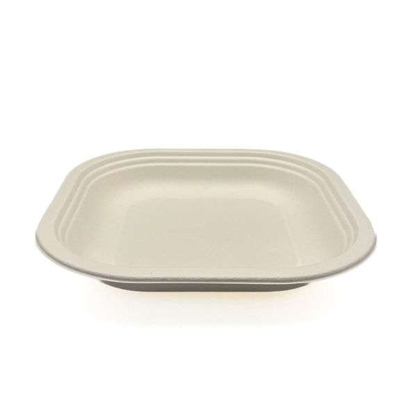 Assiettes creuses compostables Havana, 680 ml, lot de 100, biodégradables.
