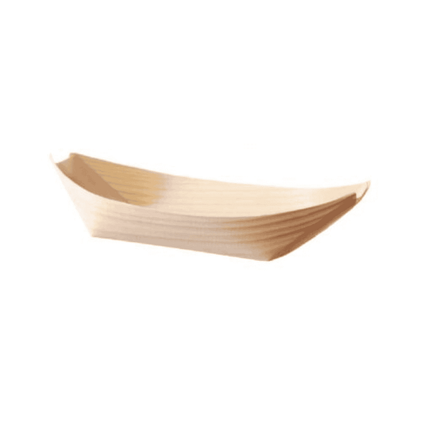 Assiettes en bois pour apéritifs 12 cm, 100 pcs, compostables et biodégradables.