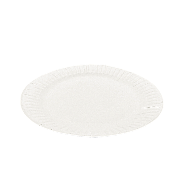 Assiettes en papier BioCoated ø 15 cm, lot de 100, compostables et biodégradables.