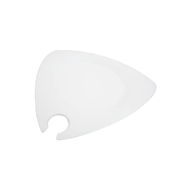 Assiettes triangulaires en cellulose et PLA avec porte-gobelet, lot de 100, compostables.