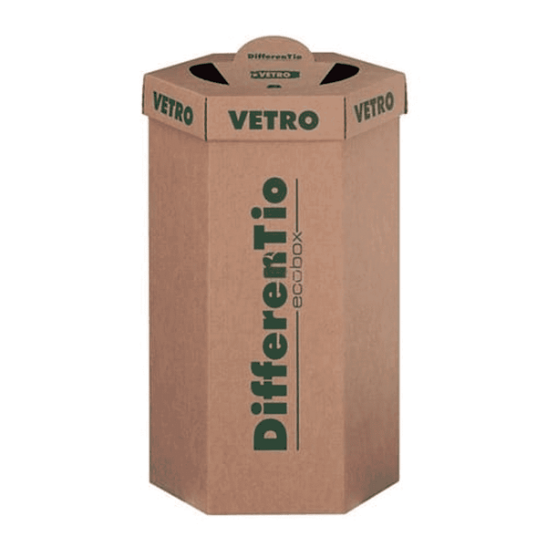 Bac de recyclage verre 95 litres pour collecte sélective.