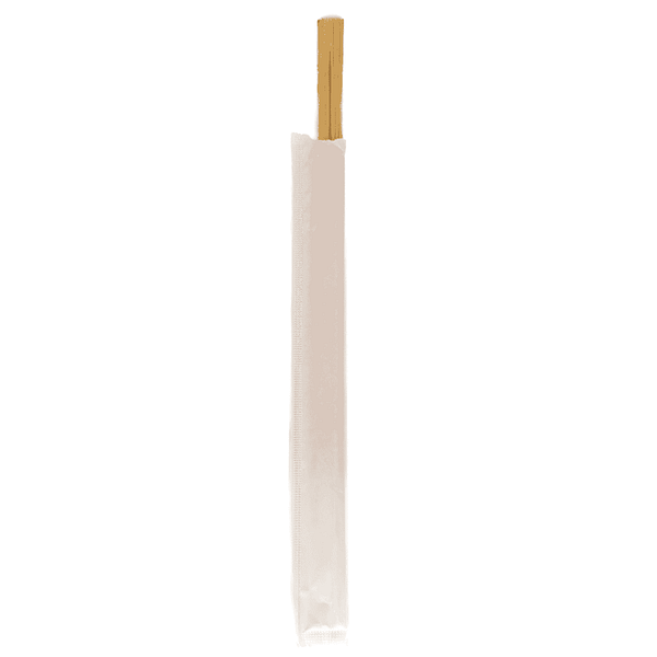 Baguettes en bambou compostables ensachées 23 cm.