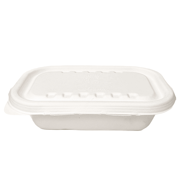 Plateau alimentaire biodégradable de 500 ml, idéal pour les cantines, écoles et événements, conçu pour les aliments chauds et froids.