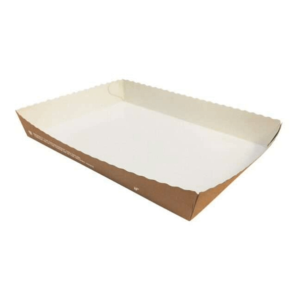 Bateaux apéritifs compostables en carton, lot de 100 pièces.