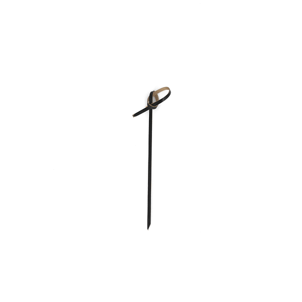 Brochettes en bambou noir avec nœud 10,5 cm, compostables et biodégradables, idéales pour le street food