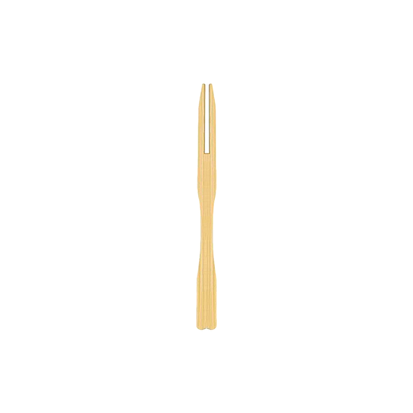 Brochettes en bambou à double pointe 8,5 cm, compostables et biodégradables, couleur naturelle