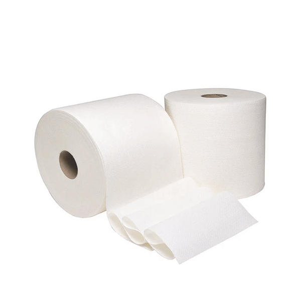 Bobines d'essuie-mains en papier recyclé 168 m, 2 pcs, absorbantes et respectueuses de l'environnement.