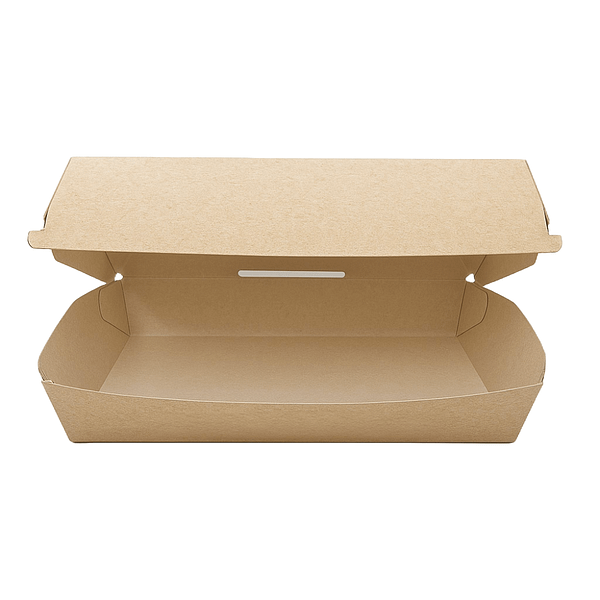 Boîte à sandwich en carton 19x11x7,5 cm, 200 pcs, compostable et biodégradable.