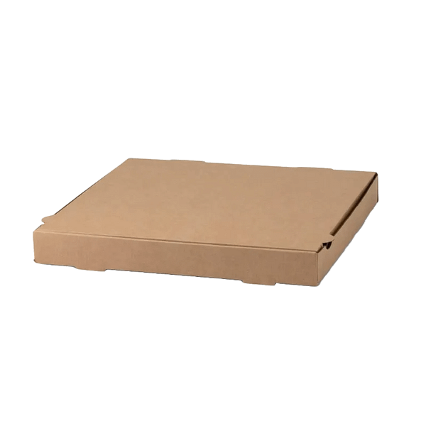 Boîtes à pizza Havane naturelles 36x36 cm, 100 pcs, compostables et biodégradables.