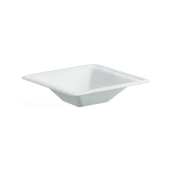 Bols carrés écologiques et compostables 16 cm, lot de 100.