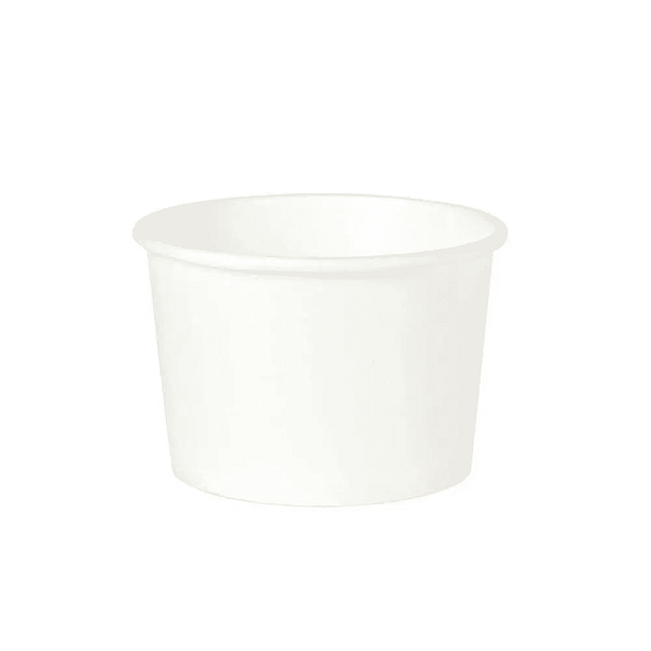 Bols en carton et PLA 235 ml, 100 pcs, compostables et biodégradables.