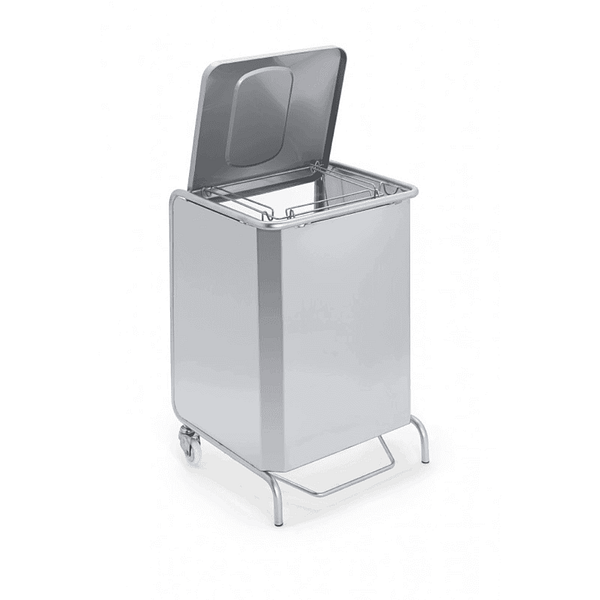 Chariot poubelle inox 44x47x61 cm