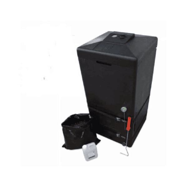 Compostière de jardin 200 litres noire, avec biofiltre intégré.