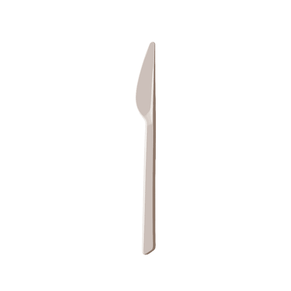 Couteaux réutilisables en plastique rigide 17 cm.