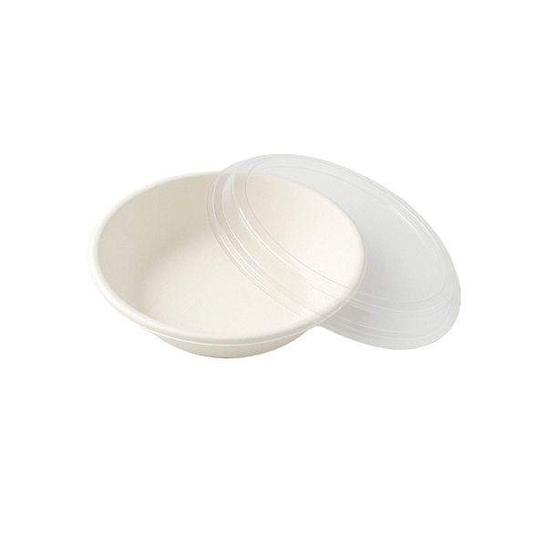 Couvercle en PLA pour boîte à pulpe de 680 ml, lot de 50, compostable et biodégradable.