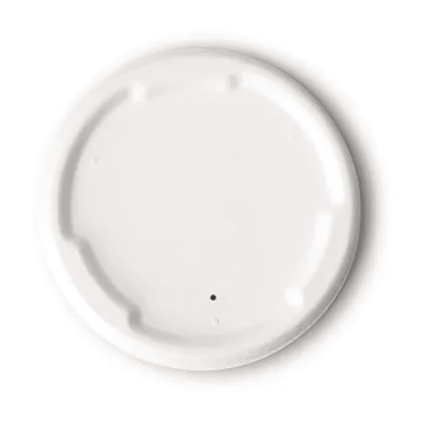 Couvercle compostable en pulpe de cellulose 14 cm blanc.