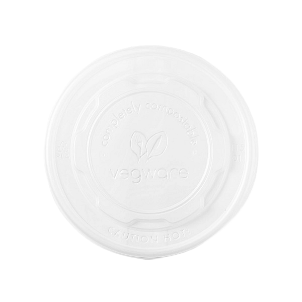Couvercles en CPLA compostables 11,5 cm pour bols de 350 à 950 ml.