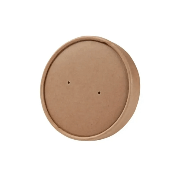 Couvercles pour bols en carton de 200 ml, 100 pcs, compostables et biodégradables.
