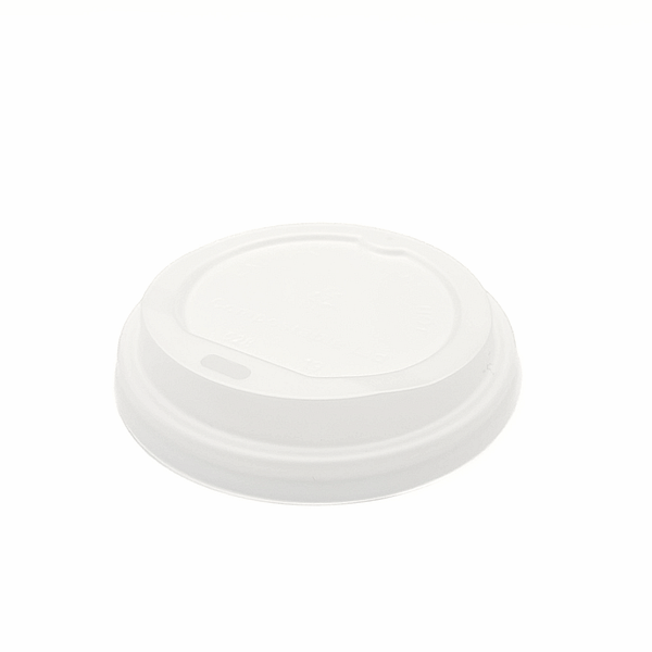 Couvercles compostables blancs pour gobelets papier Ø 9cm (lot de 100)